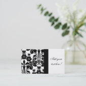 Elegant Damask Pattern Visitekaartje (Staand voorkant)