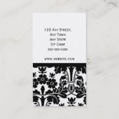 Elegant Damask Pattern Visitekaartje (Achterkant)