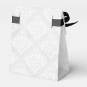 Elegant Damask Personaliseer Namen Bow Stropdas Br Bedankdoosjes (Achterkant)