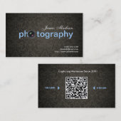 Elegant Damask Photogrpahy Visitekaartjes met QR (Voorkant / Achterkant)