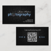 Elegant Damask Photogrpahy Visitekaartjes met QR (Voorkant / Achterkant)