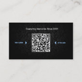 Elegant Damask Photogrpahy Visitekaartjes met QR (Achterkant)