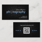 Elegant Damask Photogrpahy Visitekaartjes met QR (Voorkant / Achterkant)