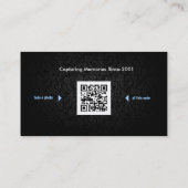 Elegant Damask Photogrpahy Visitekaartjes met QR (Achterkant)