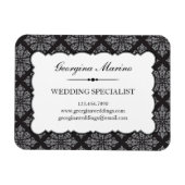 Elegant Damask Professioneel Bedrijf Magneet (Horizontaal)