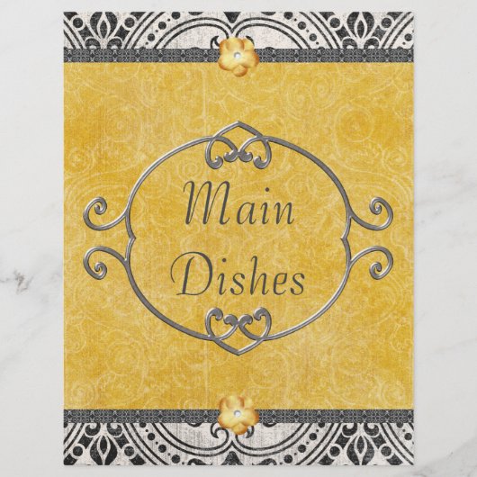 Elegant Damask Recipe Divider (Voorkant)