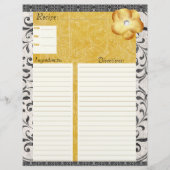 Elegant Damask Recipe Insert (Voorkant)