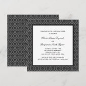 Elegant Damask Rehearsal Dinner Invitation Kaart (Voorkant / Achterkant)