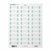 Elegant Damask Retouradres Label (Full Sheet)