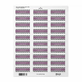 Elegant Damask Retouradres Label (paarse) (Full Sheet)