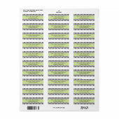 Elegant Damask Retouradres Label (sage) (Full Sheet)