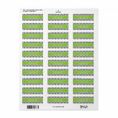 Elegant Damask Retouradreslabel (groene appel) Etiket (Full Sheet)