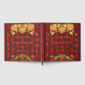 Elegant  Damask Rood Gastenboek (Volledig)