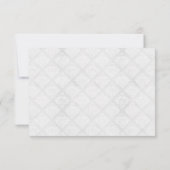 Elegant Damask RSVP QR Code Bruiloft Kaart (Achterkant)