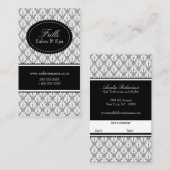 Elegant Damask Salon Afsprakenkaartje (Voorkant / Achterkant)