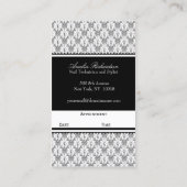 Elegant Damask Salon Afsprakenkaartje (Achterkant)