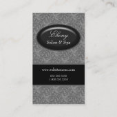 Elegant Damask Salon Gray Afsprakenkaartje (Voorkant)