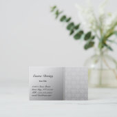 Elegant Damask Silver Visitekaartje (Staand voorkant)