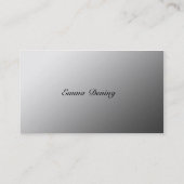 Elegant Damask Silver Visitekaartje (Achterkant)