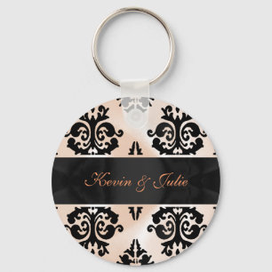 Elegant damask sleutelhanger