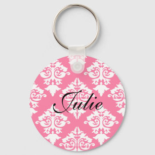 Elegant damask sleutelhanger