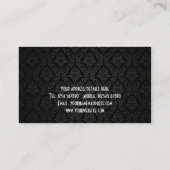 Elegant Damask Style Visitekaartje (Achterkant)
