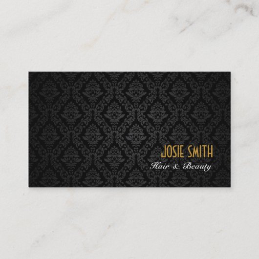 Elegant Damask Style Visitekaartje (Voorkant)