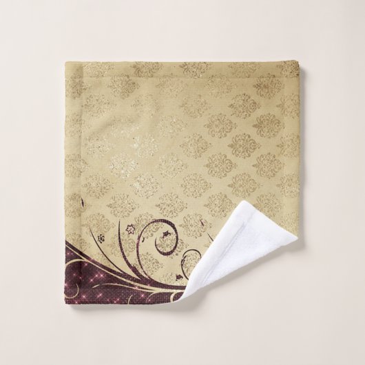 Elegant Damask , Swirls Bad Handdoek (Wasdoekje)