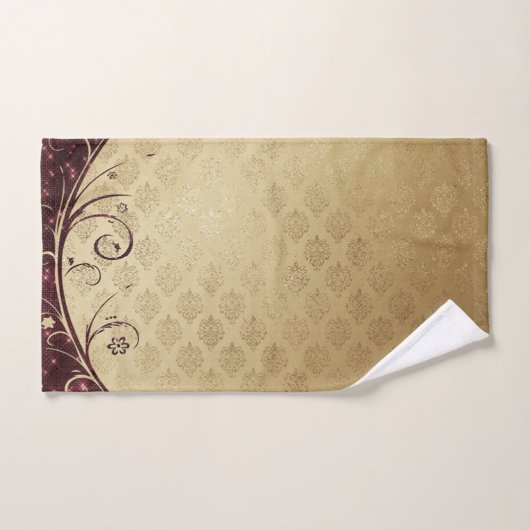 Elegant Damask , Swirls Bad Handdoek (Handdoek)