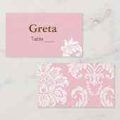 Elegant Damask Table Place Card Holders Plaatskaartje (Voorkant / Achterkant)