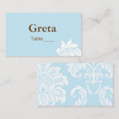 Elegant Damask Table Place Card Holders Plaatskaartje (Voorkant / Achterkant)