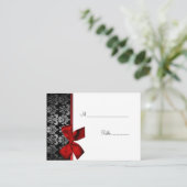 Elegant Damask Tafel Plaats Kaart Plaatskaartje (Staand voorkant)