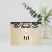 Elegant Damask Tafelnummer Briefkaart (Staand voorkant)