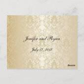 Elegant Damask Tafelnummer Briefkaart (Achterkant)