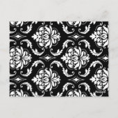 Elegant Damask Trouwtafel Nummer Kaart (Achterkant)