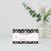 Elegant Damask Trouwtafel Zitplaatsen Kaart Plaatskaartje (Staand voorkant)