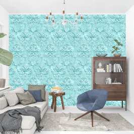 Elegant Damask Turquoise Barok Behang