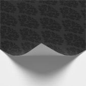 Elegant Damask  Victoriaans zwart Cadeaupapier (Hoek)