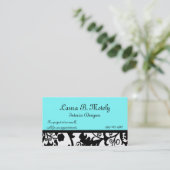 Elegant Damask Visitekaartje (Staand voorkant)