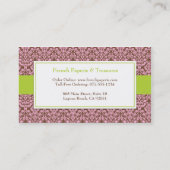 Elegant Damask Visitekaartje (Achterkant)