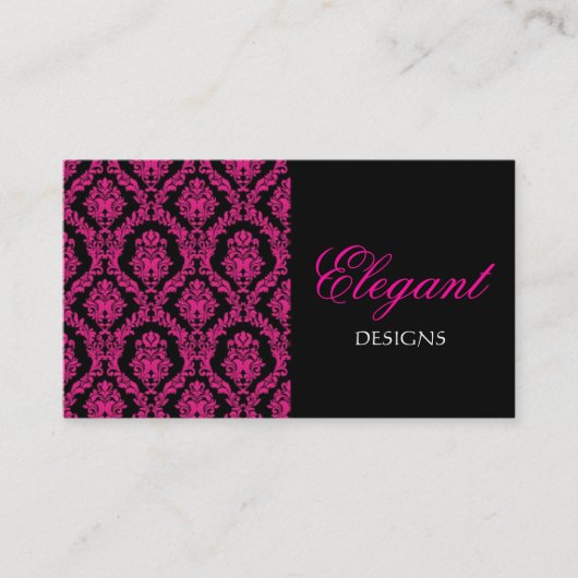 Elegant Damask Visitekaartje (Voorkant)