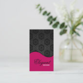 Elegant Damask Visitekaartje (Staand voorkant)