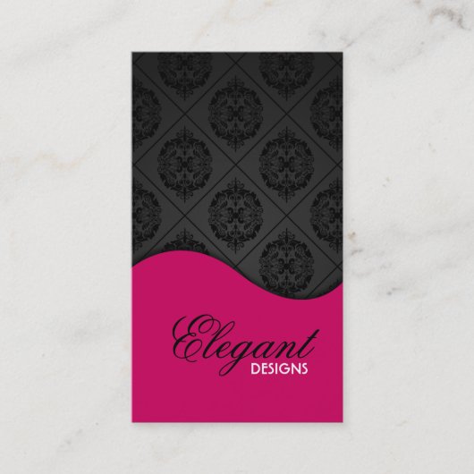 Elegant Damask Visitekaartje (Voorkant)