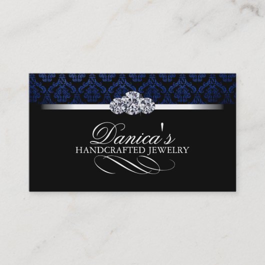 Elegant Damask Visitekaartjes (Voorkant)