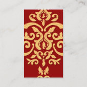 Elegant Damask voor Interieur Decorator, Restauran Visitekaartje (Achterkant)