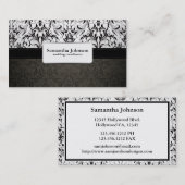 Elegant Damask Wedding Coordinator Visitekaartjes (Voorkant / Achterkant)