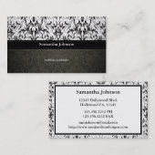 Elegant Damask Wedding Coordinator Visitekaartjes (Voorkant / Achterkant)