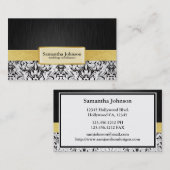 Elegant Damask Wedding Coordinator Visitekaartjes (Voorkant / Achterkant)
