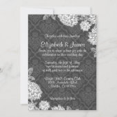 Elegant Damask Wedding Invitations Kaart (Voorkant)