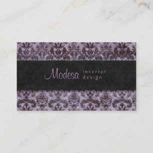 Elegant Damask Wedding Real Estate Agent Visitekaartje